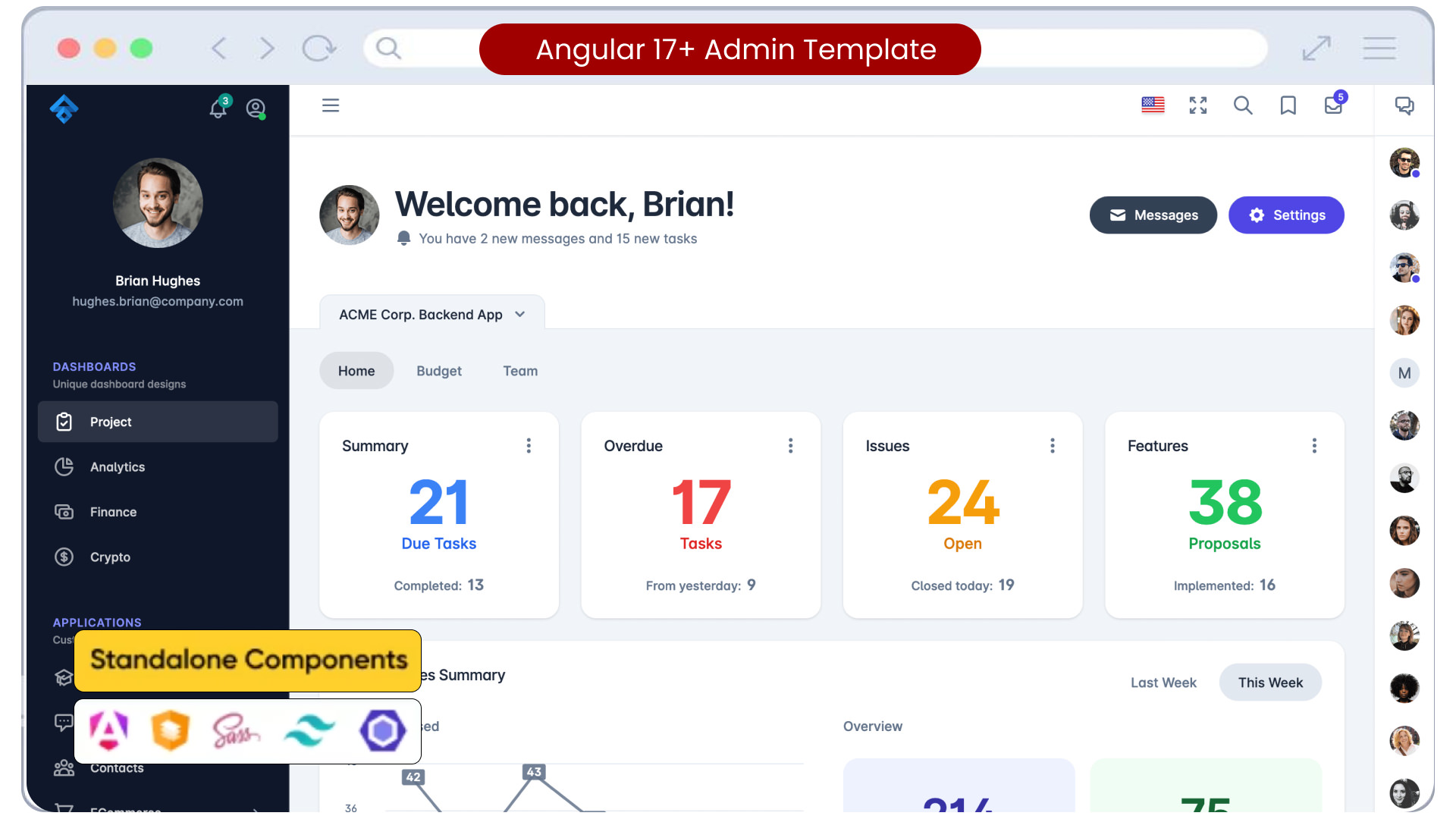 Angular 17 with .NET Core 8 Template