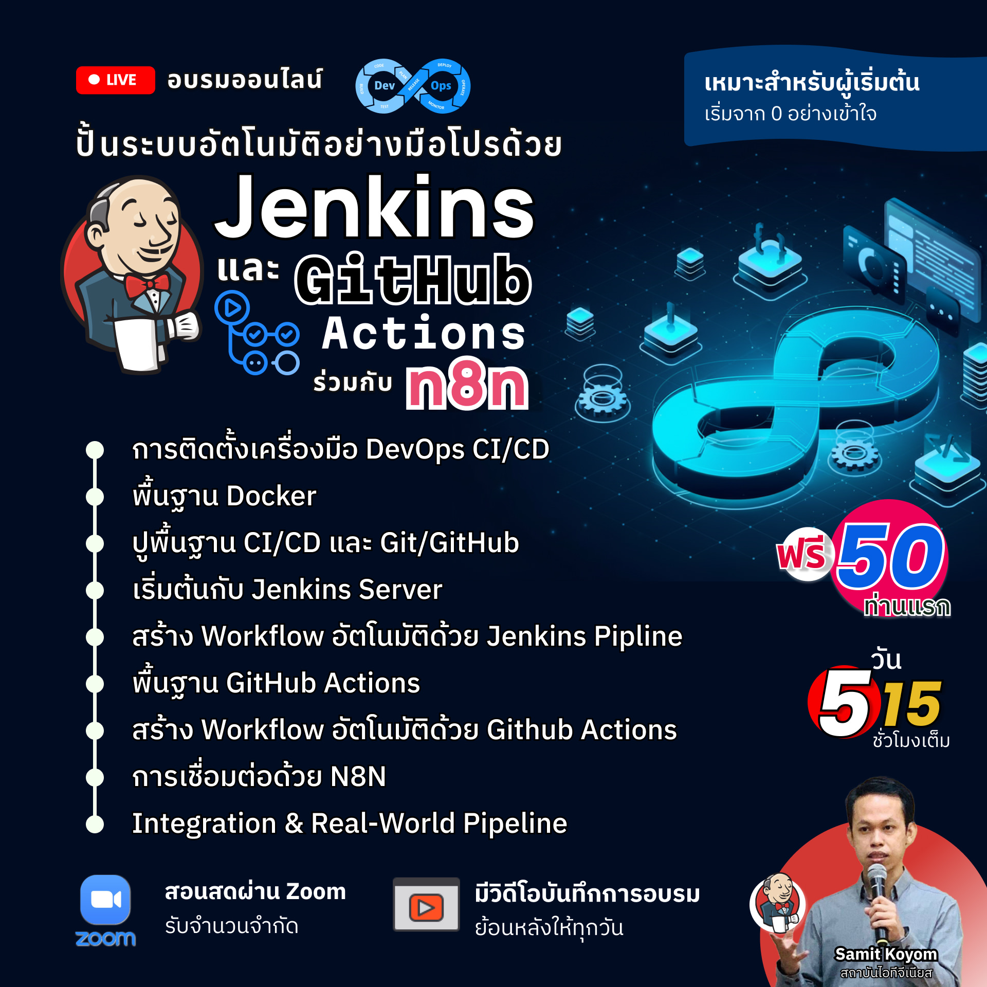 Jenkins and GitHub Actions with n8n