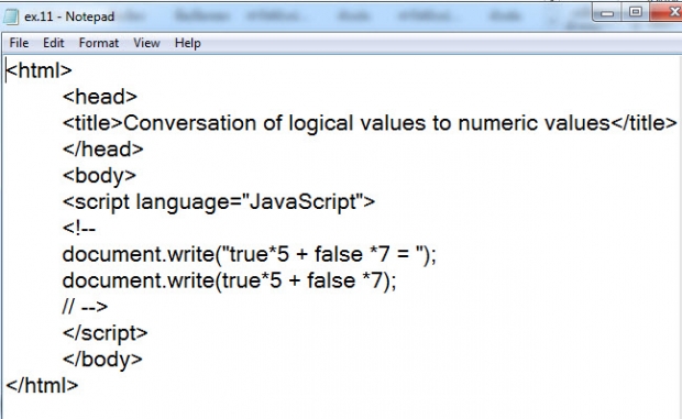 ตัวแปรชนิดตรรก : Logical Values