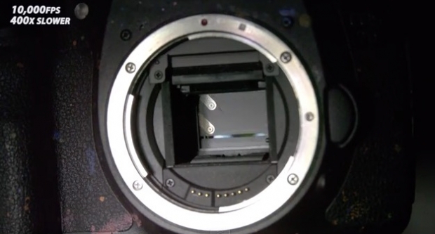 กล้อง DSLR ทำงานอย่างไรแบบซูเปอร์สโลว์โมชั่น 10,000 fps (มีคลิป)