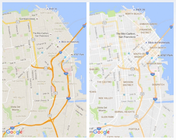 แผนที่ Google Maps ปรับปรุงใหม่ ดีไซน์ใหม่ 