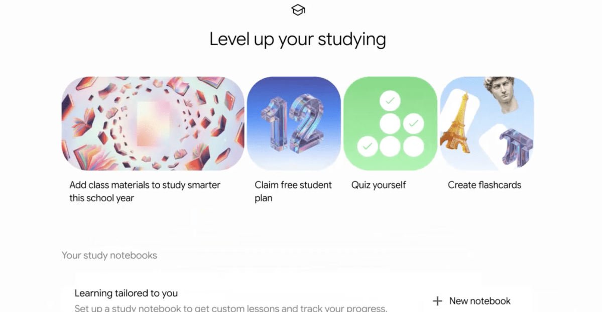 Google เพิ่ม Student Hub ใน Gemini พร้อมฟีเจอร์ตรวจงานด้วย Lens