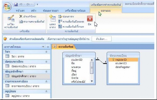 ส่วนประกอบของระบบฐานข้อมูล Access