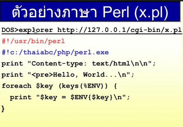 แนะนำภาษา Perl เบื้องต้น