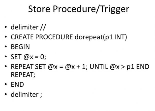 Stored Procedures และ Trigger ใน SQL คือ