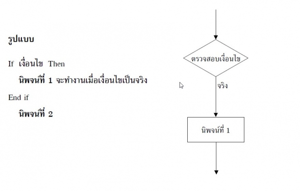 การใช้คำสั่งตรวจสอบเงื่อนไข