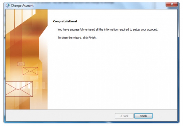 การตั้งค่า Microsoft Outlook 2010 สำหรับ Windows 7 แบบ Exchange Server 