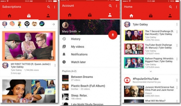 YouTube บน iOS อัพเดทเปลี่ยนอินเทอร์เฟซเป็น Material Design 