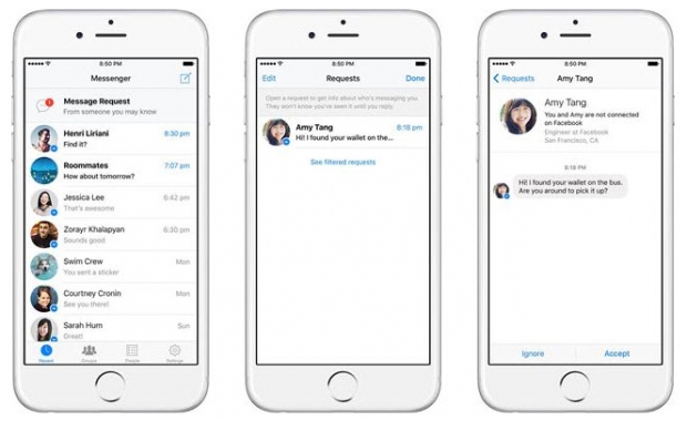 Facebook Messenger เปิดตัวฟีเจอร์ Message Request