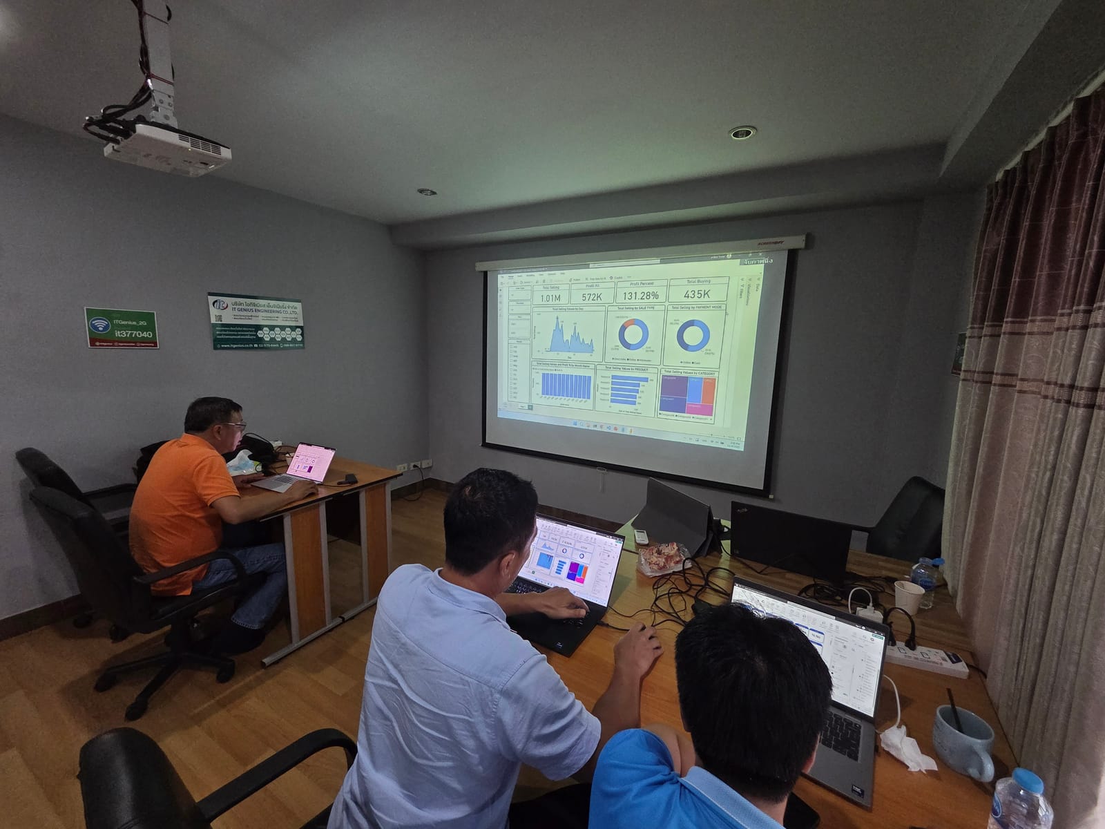 อบรมกลุ่มเล็ก ผู้เรียนฝึกทำ Dashboard